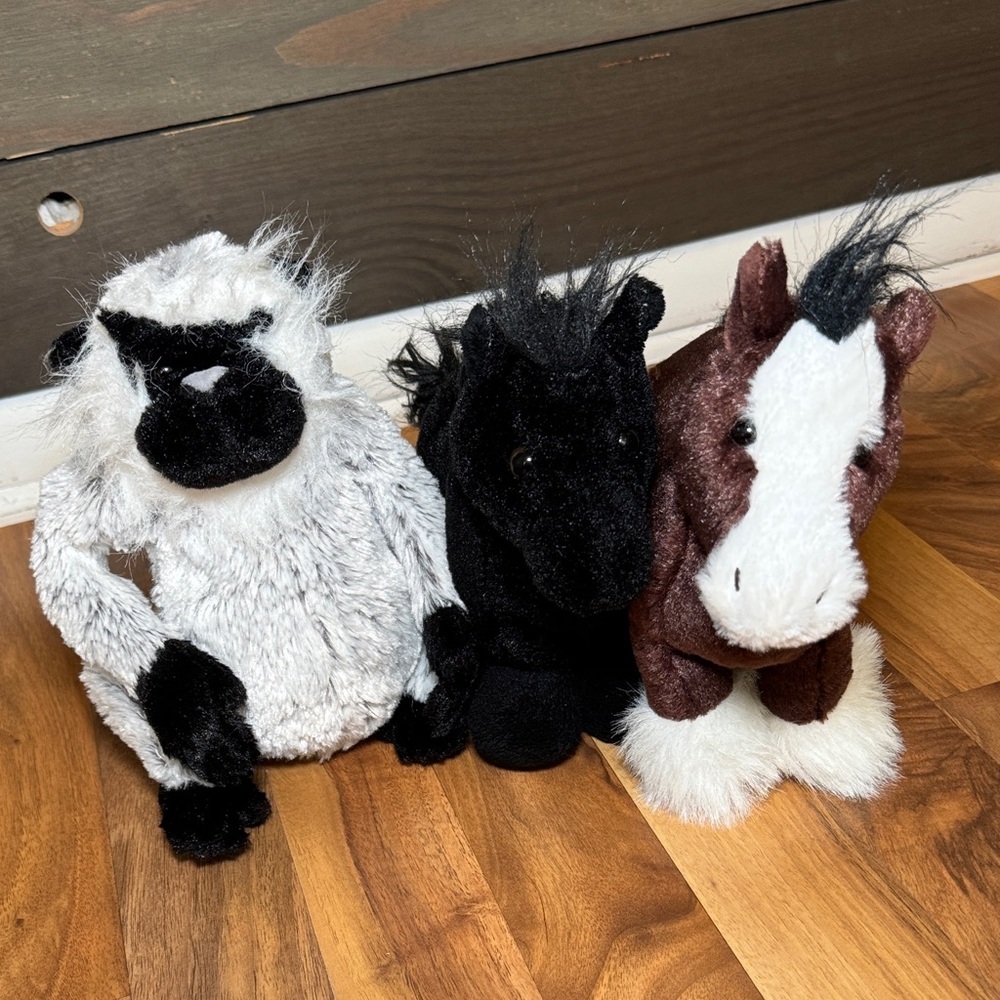 Webkinz ganz Plush Animal Trio - Black, White, and Brown